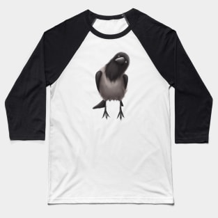 Cute Crow Drawing Baseball T-Shirt